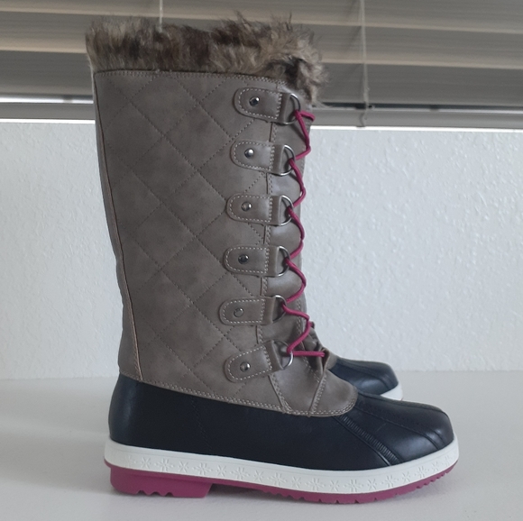 marley quilted faux fur snow boot